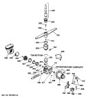 MOTOR - PUMP MECHANISM Diagram and Parts List for GSD680T-55WW  General Electric Dishwasher