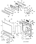 Section Diagram and Parts List for GSD2920T55BB  General Electric Dishwasher