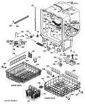Section Diagram and Parts List for GSD2920T55BB  General Electric Dishwasher