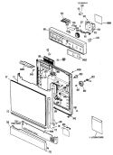 Section Diagram and Parts List for GSD550T-60BW  General Electric Dishwasher