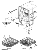 Section Diagram and Parts List for GSD550T-60BW  General Electric Dishwasher