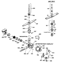 MOTOR - PUMP MECHANISM Diagram and Parts List for GSD550T-60BW  General Electric Dishwasher