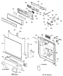 Section Diagram and Parts List for ZBD3000T56WB  General Electric Dishwasher