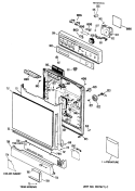 Section Diagram and Parts List for GSM603T-60AW  General Electric Dishwasher
