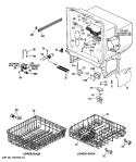 Section Diagram and Parts List for GSM603T-60AW  General Electric Dishwasher