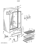 CABINET Diagram and Parts List for FP21DSCRWH  General Electric Freezer