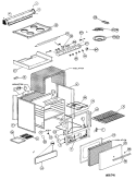 Section Diagram and Parts List for JAS03*M3  General Electric Range