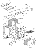 Section Diagram and Parts List for JAS03*N1  General Electric Range