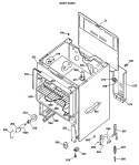 Section Diagram and Parts List for JBS26*R3  General Electric Range