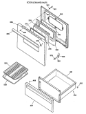 Section Diagram and Parts List for JBS26*R3  General Electric Range