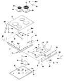 Section Diagram and Parts List for JSP28GP4BG  General Electric Range