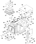 Section Diagram and Parts List for JKS05P3WH  General Electric Wall Oven