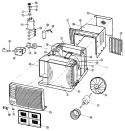 Section Diagram and Parts List for ASP05LAS2  General Electric Air Conditioner