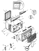 Section Diagram and Parts List for AEM14ABV1  General Electric Air Conditioner