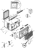 Section Diagram and Parts List for AEM15DBV1  General Electric Air Conditioner