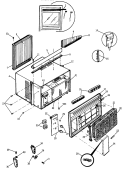 Section Diagram and Parts List for AEM23DBR1  General Electric Air Conditioner