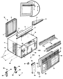 Section Diagram and Parts List for AEP23DAR1  General Electric Air Conditioner