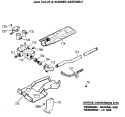 GAS VALVE & BURNER ASSEMBLY Diagram and Parts List for DDG9680RFMWW  General Electric Dryer