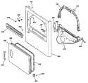 Section Diagram and Parts List for DDC5400SBLAD  General Electric Dryer