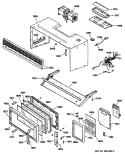 Section Diagram and Parts List for JVM172K02  General Electric Microwave