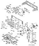 Section Diagram and Parts List for JVM250BL02  General Electric Microwave