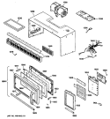 Section Diagram and Parts List for JVM241BL01  General Electric Microwave
