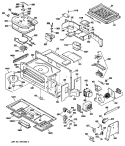Section Diagram and Parts List for JVM190K04  General Electric Microwave