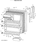 FRESH FOOD DOOR Diagram and Parts List for TBX21GASMRAD  General Electric Refrigerator
