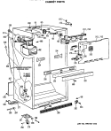 CABINET PARTS Diagram and Parts List for TBX21GASMRAD  General Electric Refrigerator