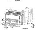 FREEZER DOOR Diagram and Parts List for TBX21MASMRAD  General Electric Refrigerator