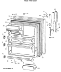 FRESH FOOD DOOR Diagram and Parts List for TBX24JASKRWH  General Electric Refrigerator