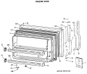 FREEZER DOOR Diagram and Parts List for TBE18JASMRWH  General Electric Refrigerator