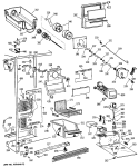 Section Diagram and Parts List for TFH24PRSBAA  General Electric Refrigerator