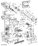 Section Diagram and Parts List for TFH27PRSBAA  General Electric Refrigerator