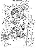 Section Diagram and Parts List for JKP44GP4BG  General Electric Wall Oven