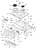 Section Diagram and Parts List for JMS08GR2AD  General Electric Range