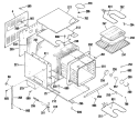 Section Diagram and Parts List for JRP14GP4BG  General Electric Wall Oven