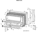 FREEZER DOOR Diagram and Parts List for TBE21JASSRWH  General Electric Refrigerator