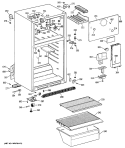 Section Diagram and Parts List for TBX14SYSJRAD  General Electric Refrigerator