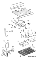 Section Diagram and Parts List for TBX14SYSJRAD  General Electric Refrigerator