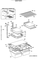 SHELF PARTS Diagram and Parts List for TBE24JASHRWH  General Electric Refrigerator
