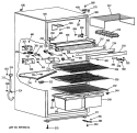Section Diagram and Parts List for TDE15SNSBRWH  General Electric Refrigerator