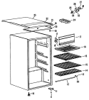 Section Diagram and Parts List for TAX4SNSBWH  General Electric Refrigerator