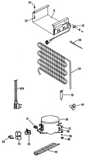 Section Diagram and Parts List for TAX4SNSBWH  General Electric Refrigerator