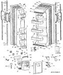 Section Diagram and Parts List for TFX20JRSBWH  General Electric Refrigerator