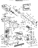FREEZER SECTION Diagram and Parts List for TFX22SRSBWH  General Electric Refrigerator