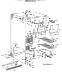 FREEZER SECTION Diagram and Parts List for TFX22ZASBAD  General Electric Refrigerator