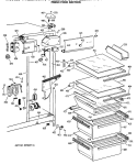 FRESH FOOD SECTION Diagram and Parts List for TFX22ZRSBAA  General Electric Refrigerator