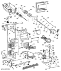 Section Diagram and Parts List for TFX24PFSBWW  General Electric Refrigerator