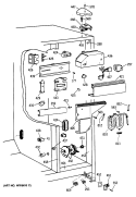 Section Diagram and Parts List for TFX24PFSBWW  General Electric Refrigerator